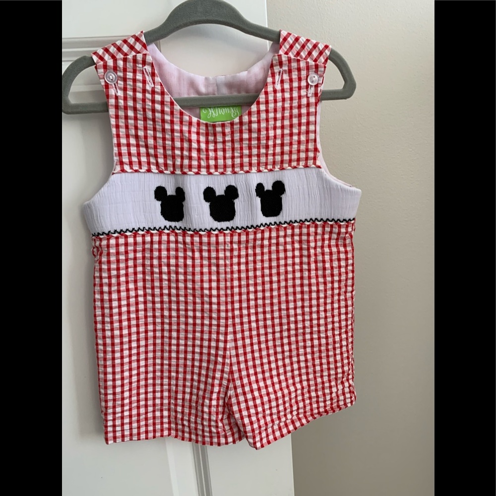 Smocked Mickey Shortall - 9m